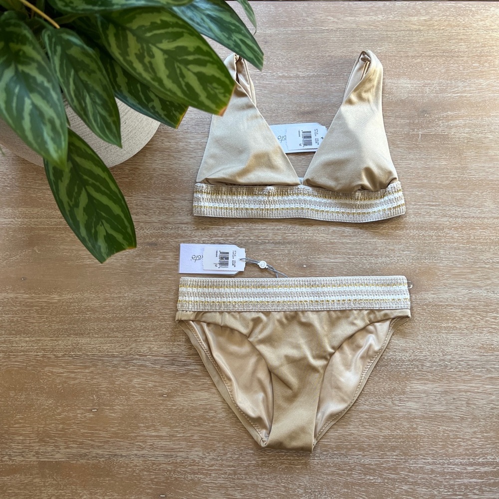 Peixoto Zoni Bikini Top & Bottom Golden Hour Size M